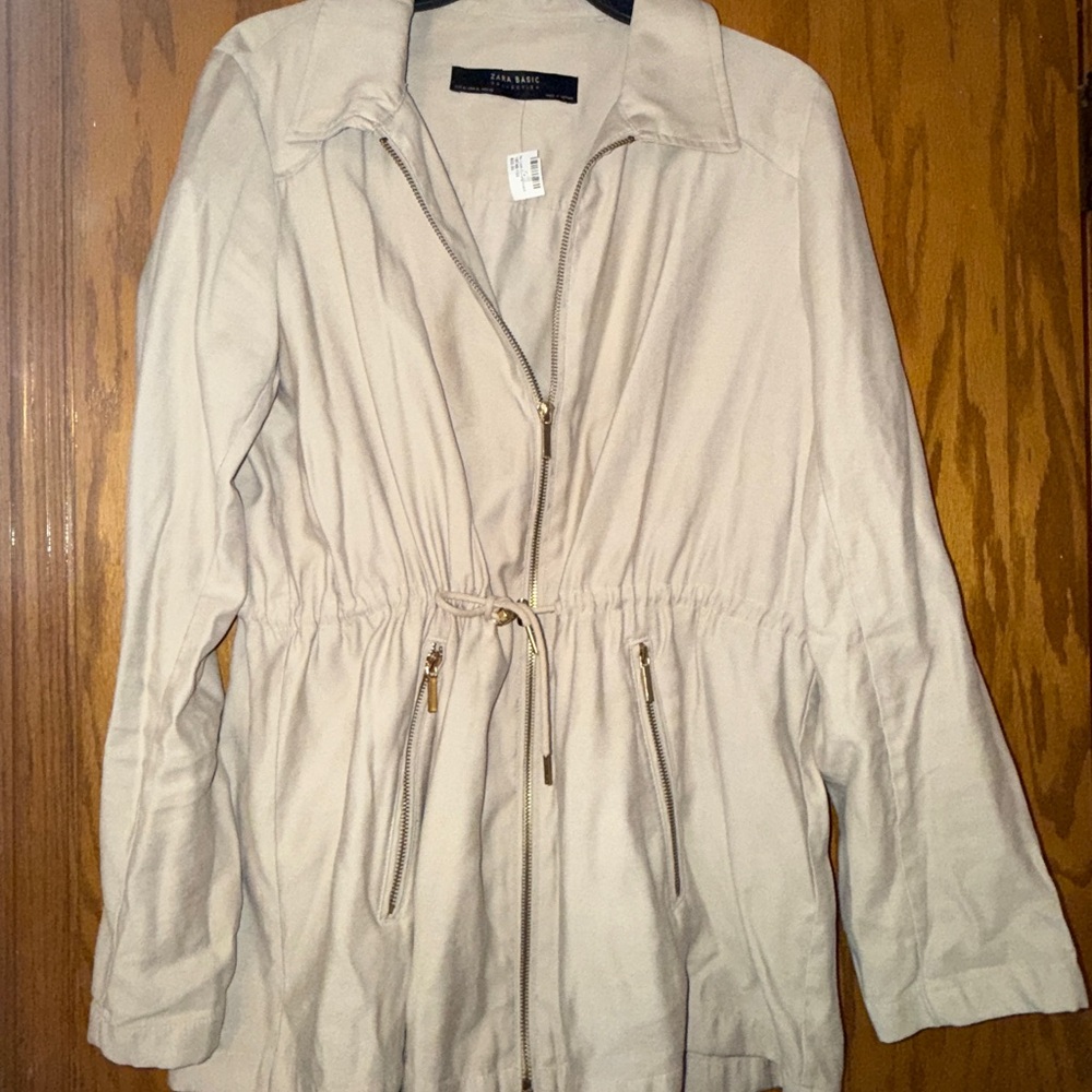 Zara Women's Tan Utility Jacket